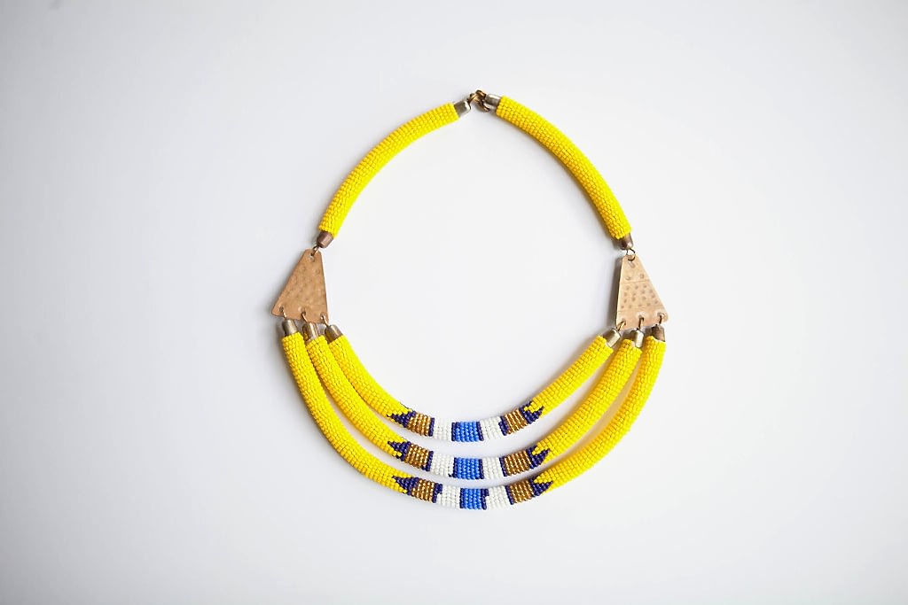 bright yellow necklace