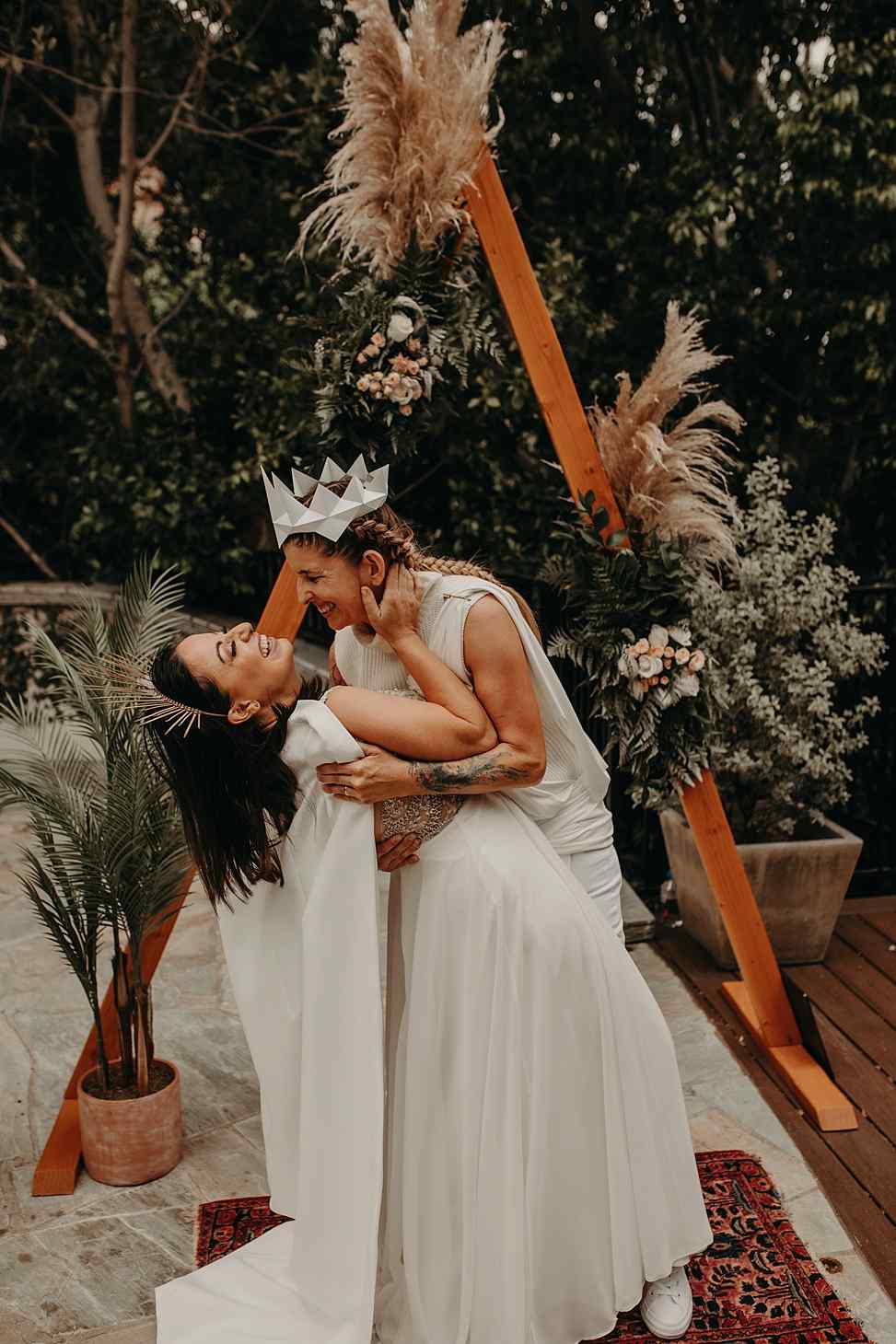 couple embracing 