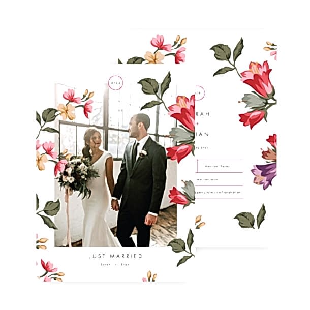 elaborate floral announcement