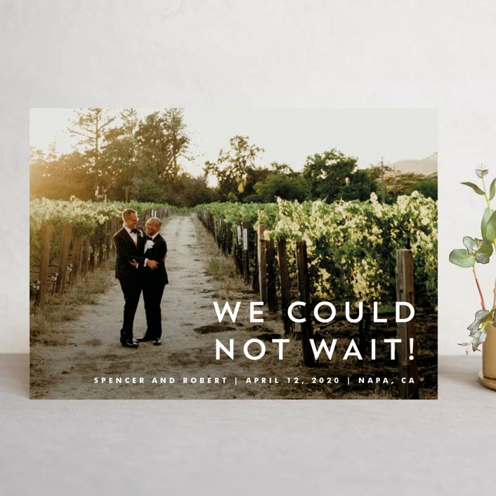 we could not wait postcard