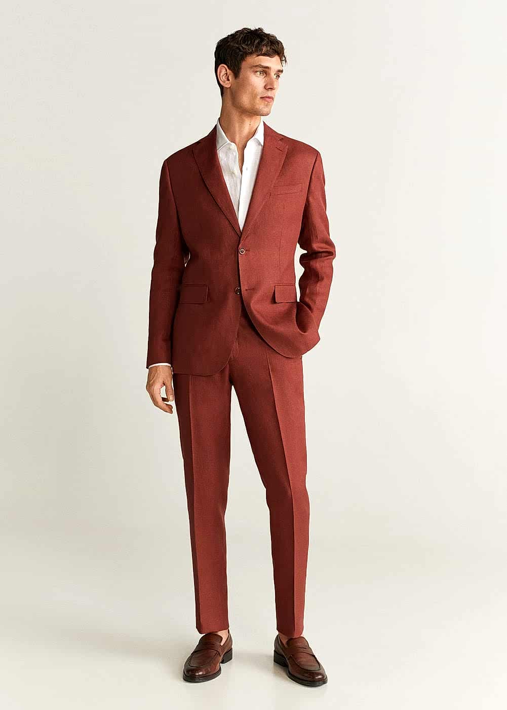 2020 fall wedding ideas include rust orange suits