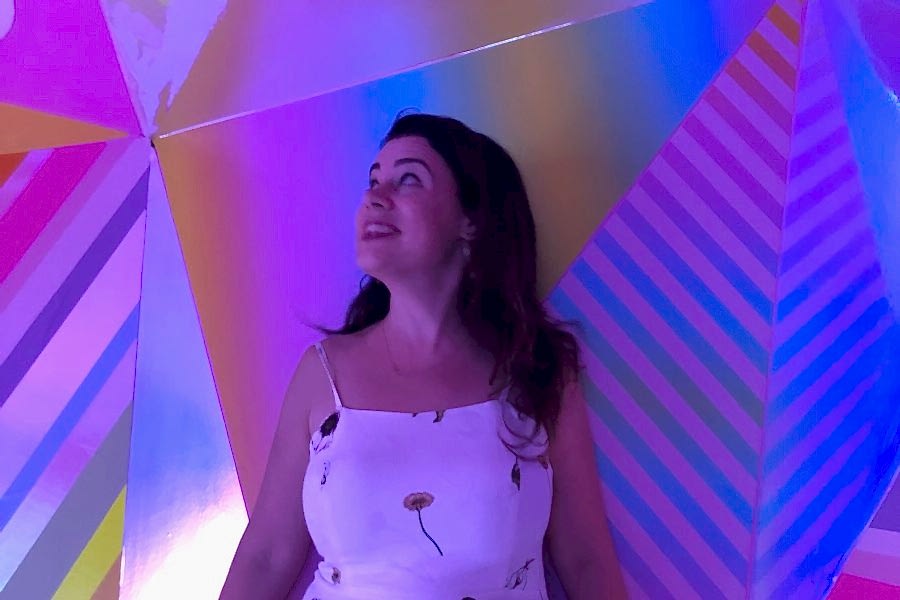 Meg at Meow Wolf Santa Fe