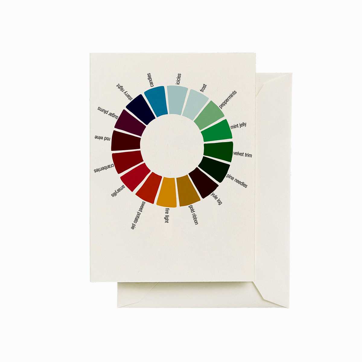 color wheel holiday cards