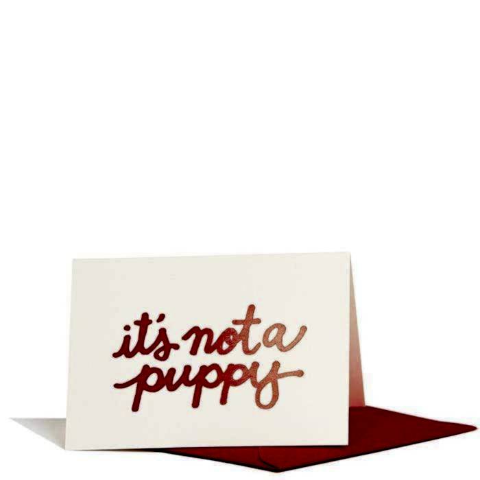 not a puppy card