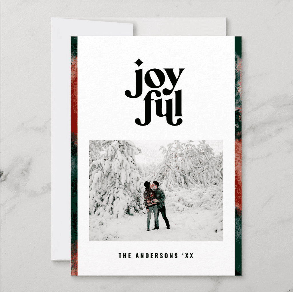 joyful photo card