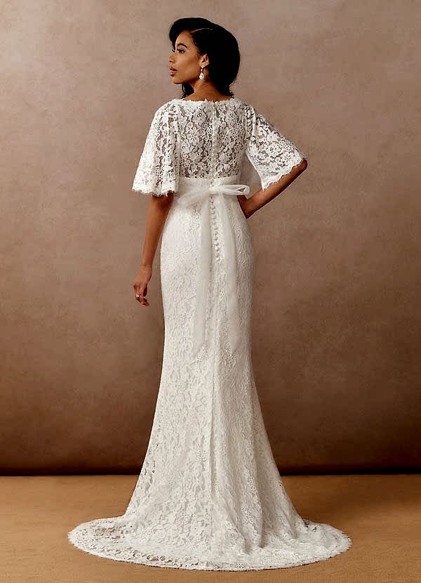 button-back gown