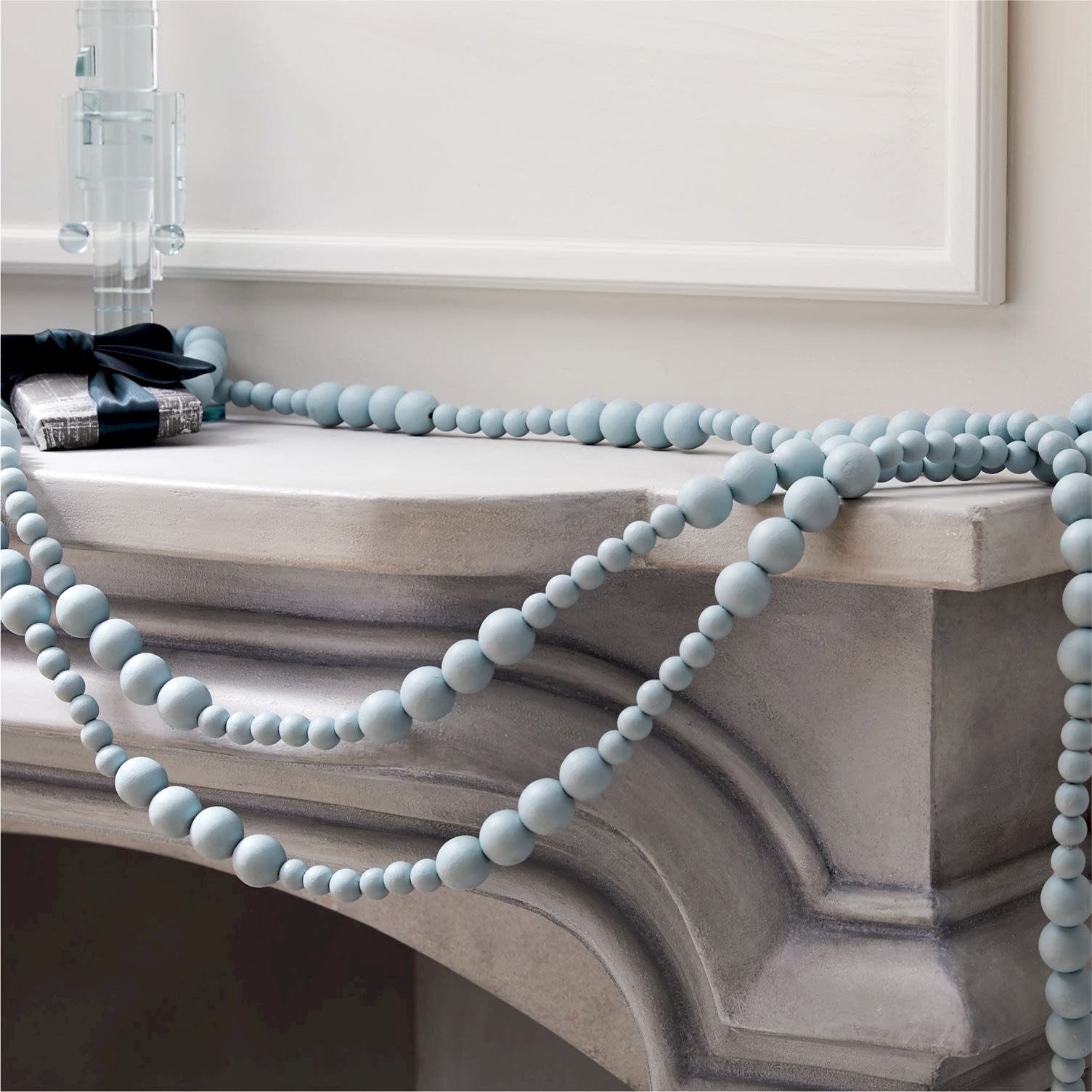 blue bead garland