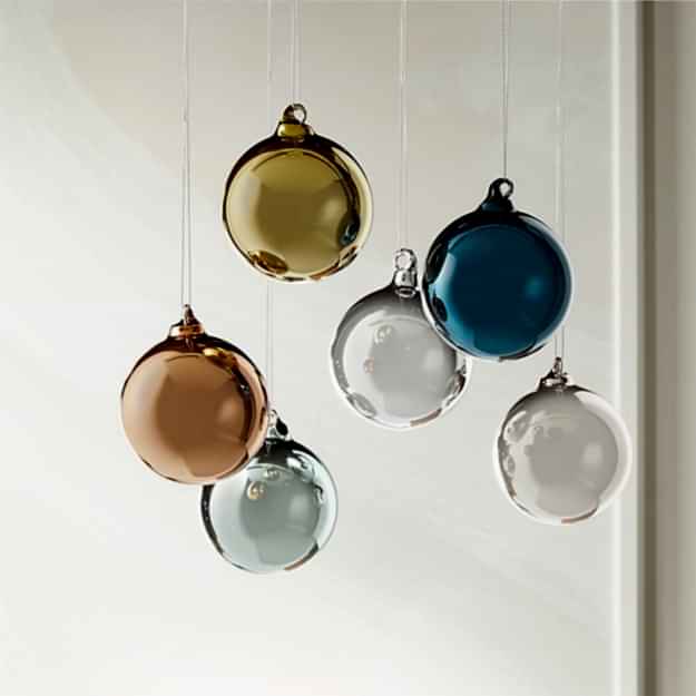 metallic pastel ornaments