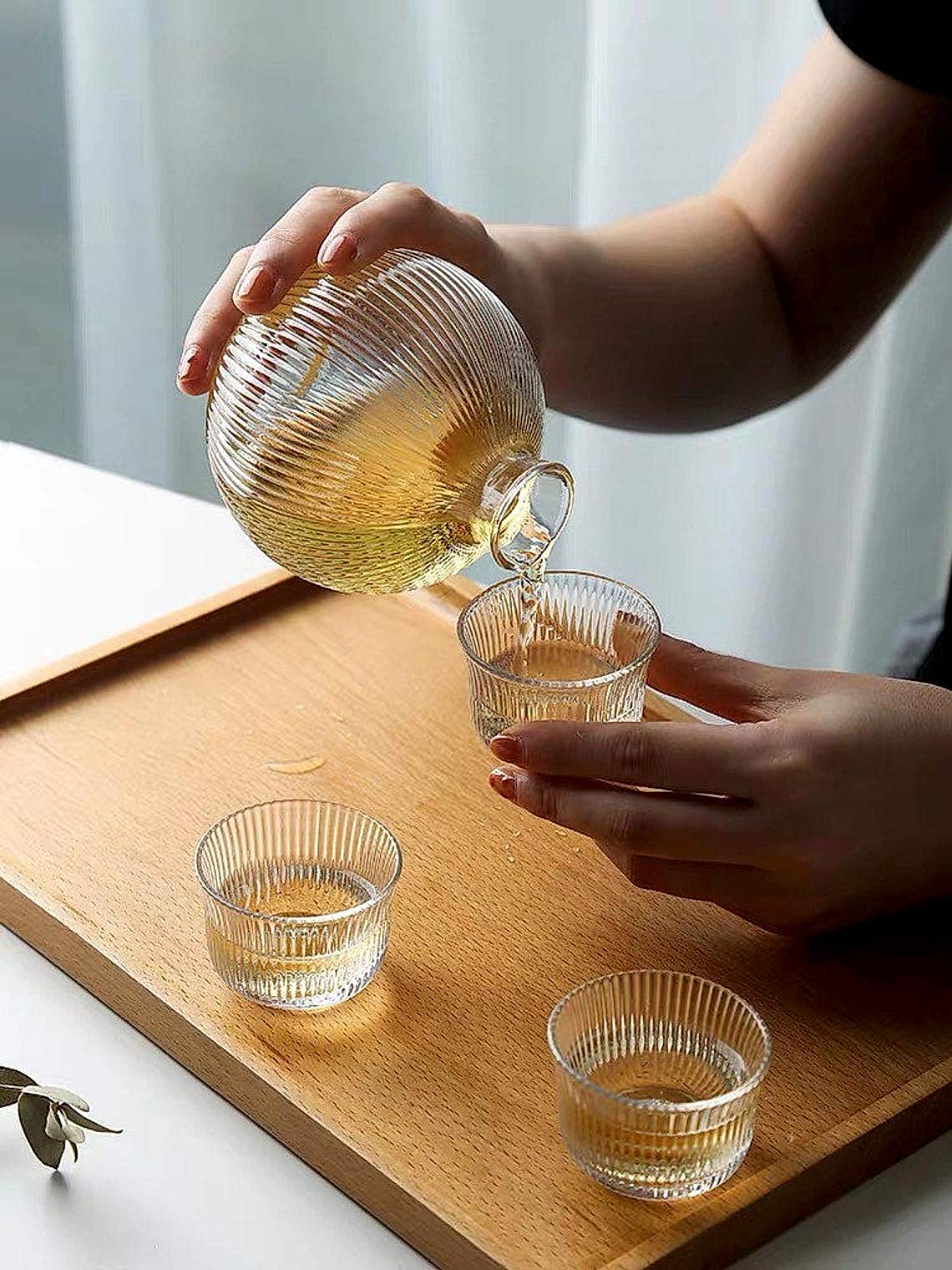 glass sake set