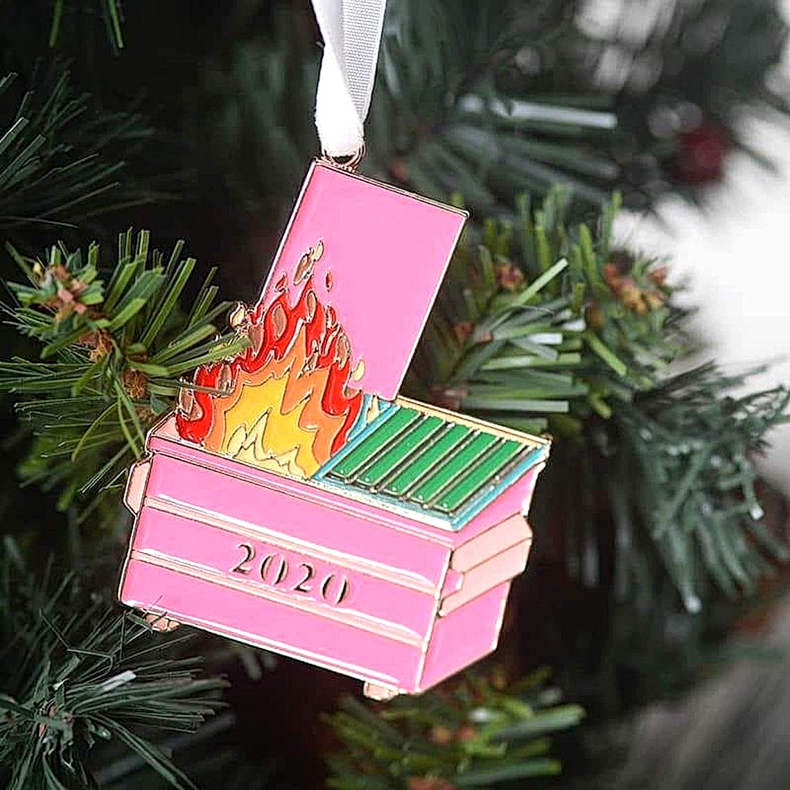 dumpster fire ornament