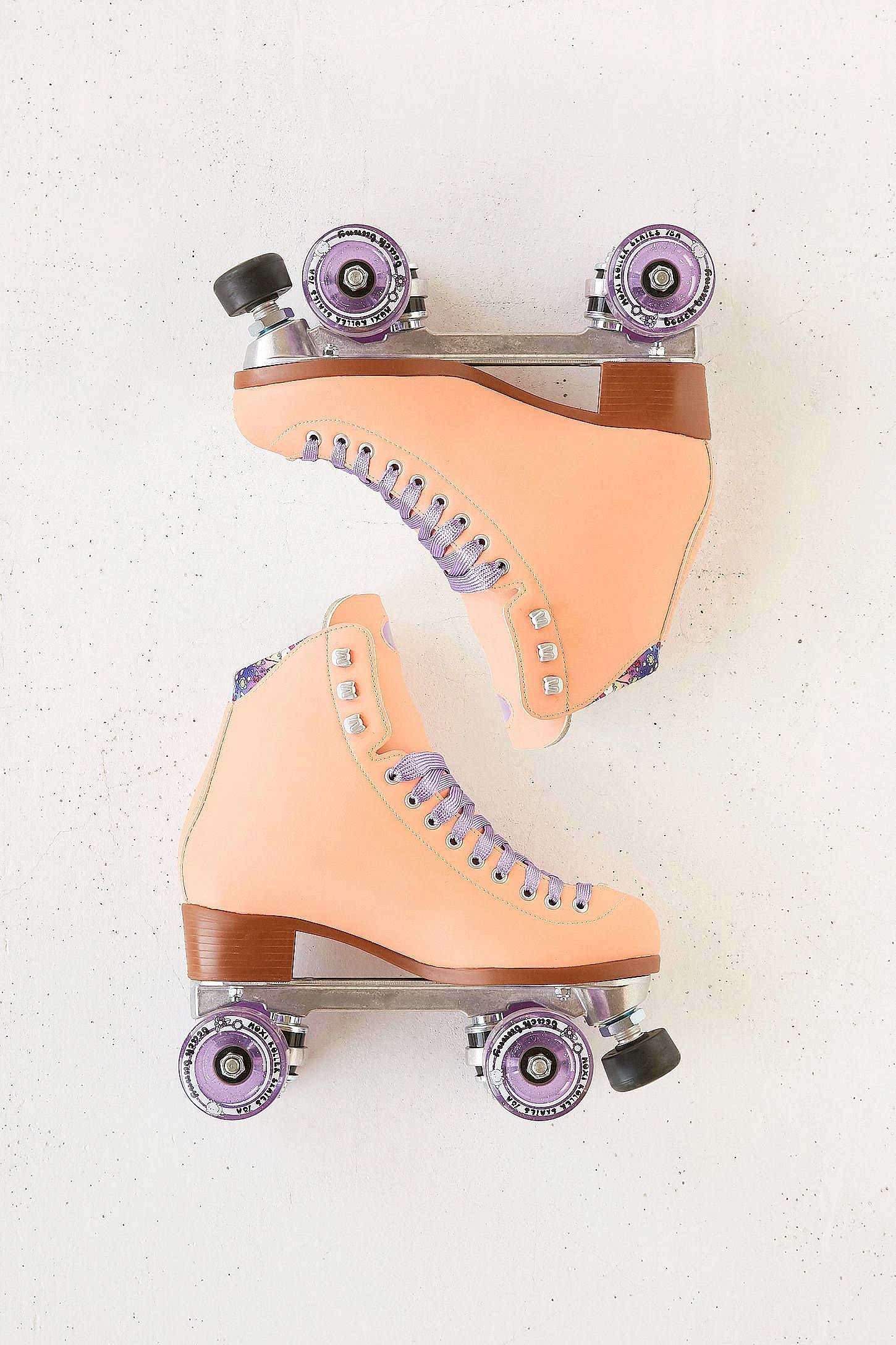peach rollerskates