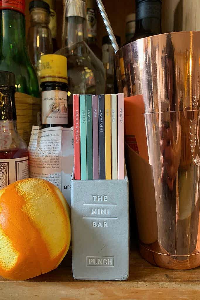 set of cocktail recipes