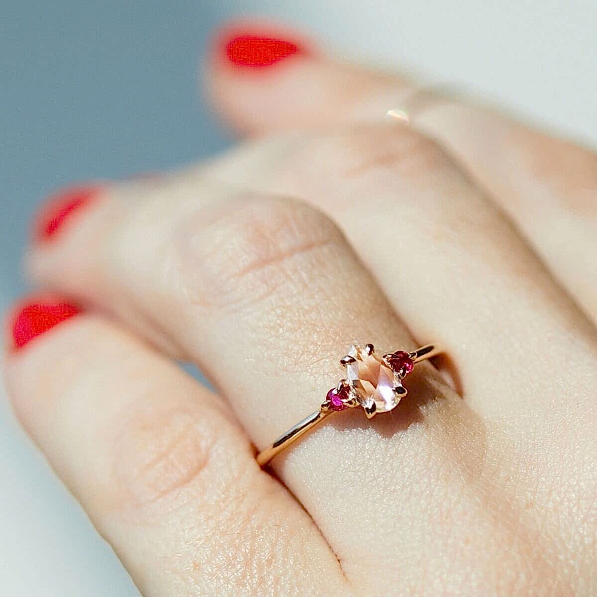 3 stone ruby ring