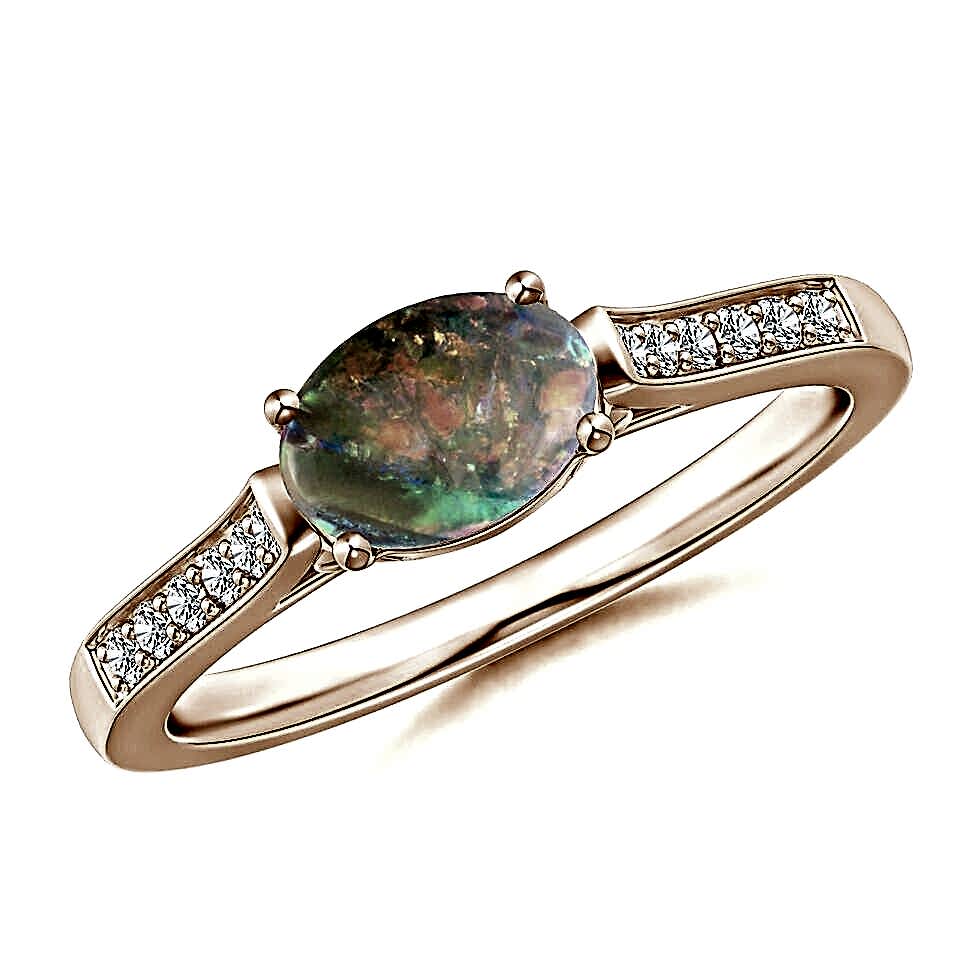 opal east west ring