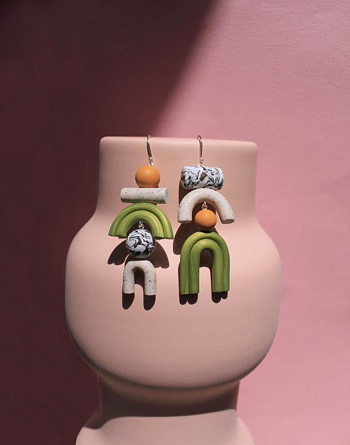 asymmetric earrings