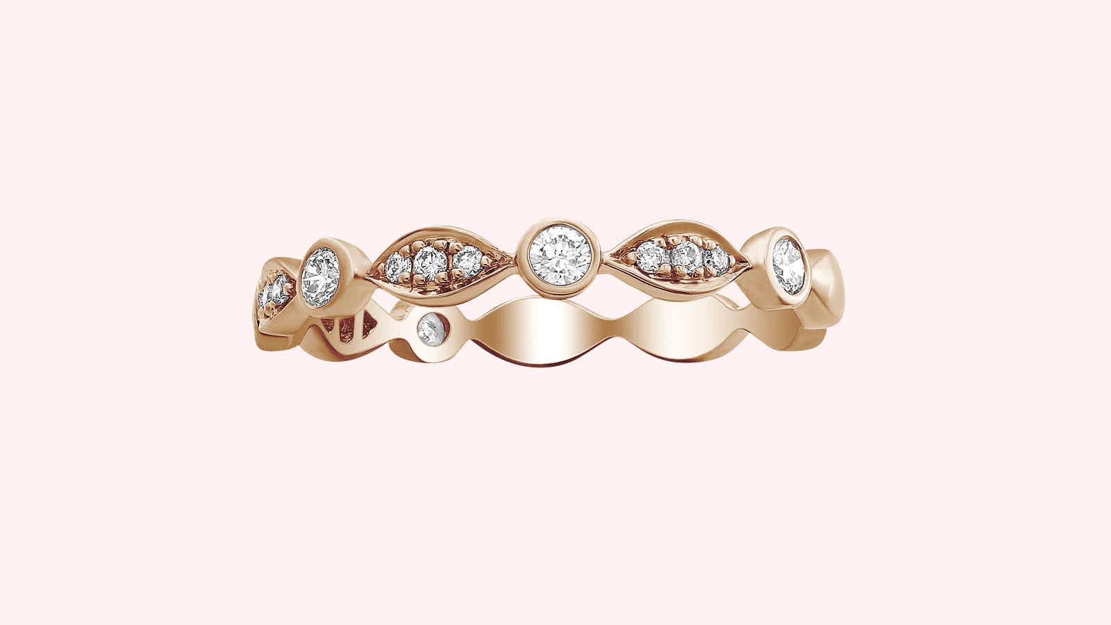 rose gold vintage band