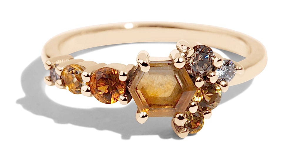 cluster sapphire ring
