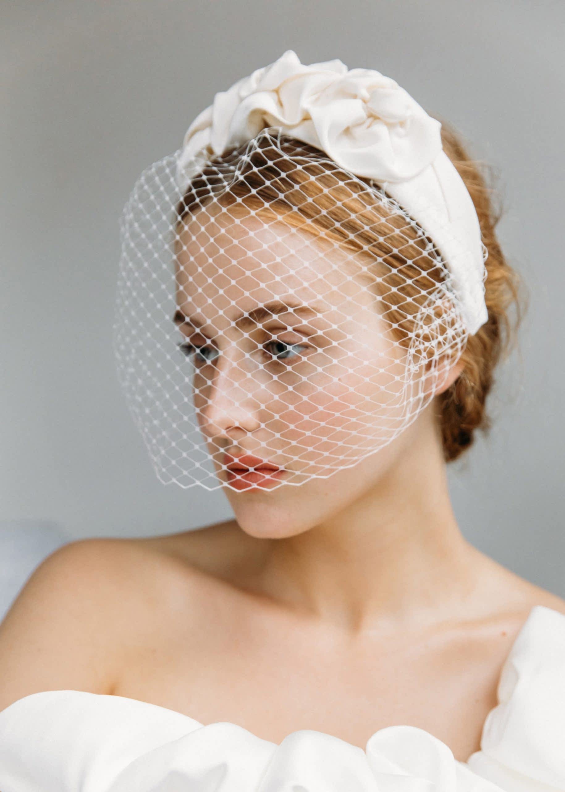 birdcage veil headband