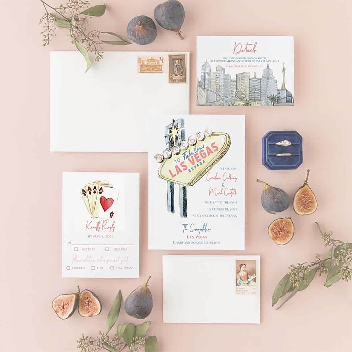 las vegas wedding invitation