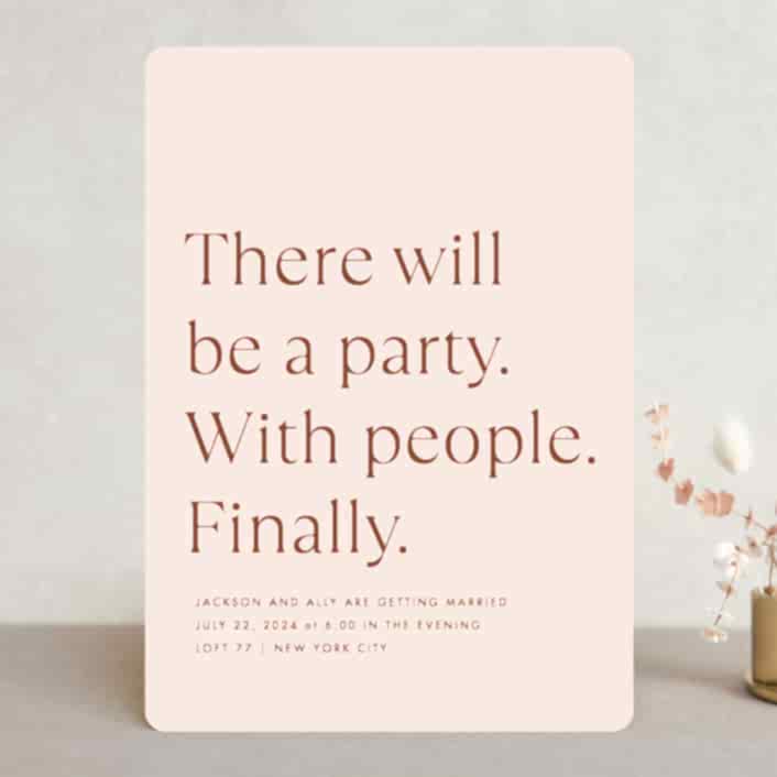 minimal wedding invitation