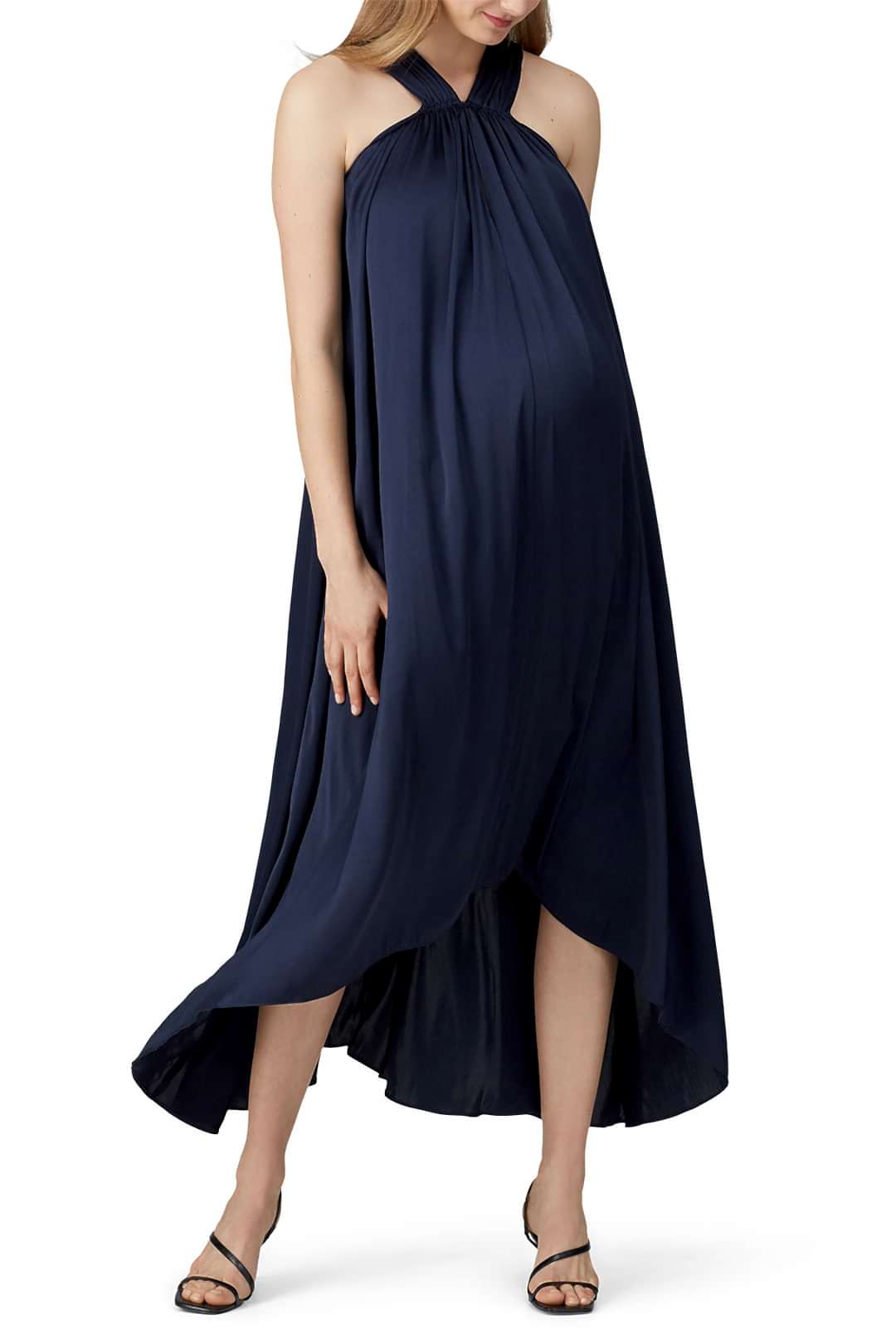 navy maternity dress