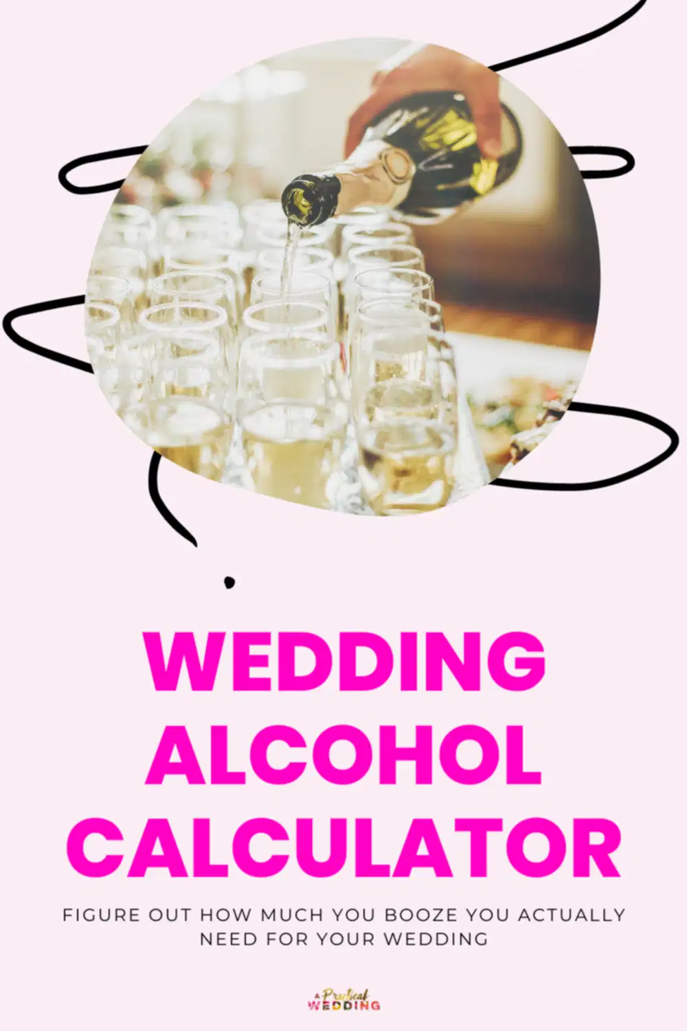 wedding alcohol calculator pin graphic