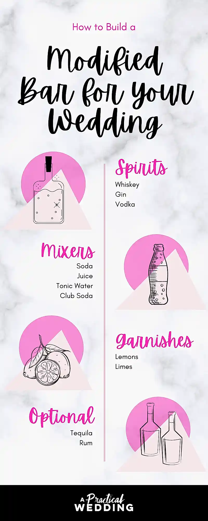 how to build a modified bar for your wedding and use a wedding alcohol calculator