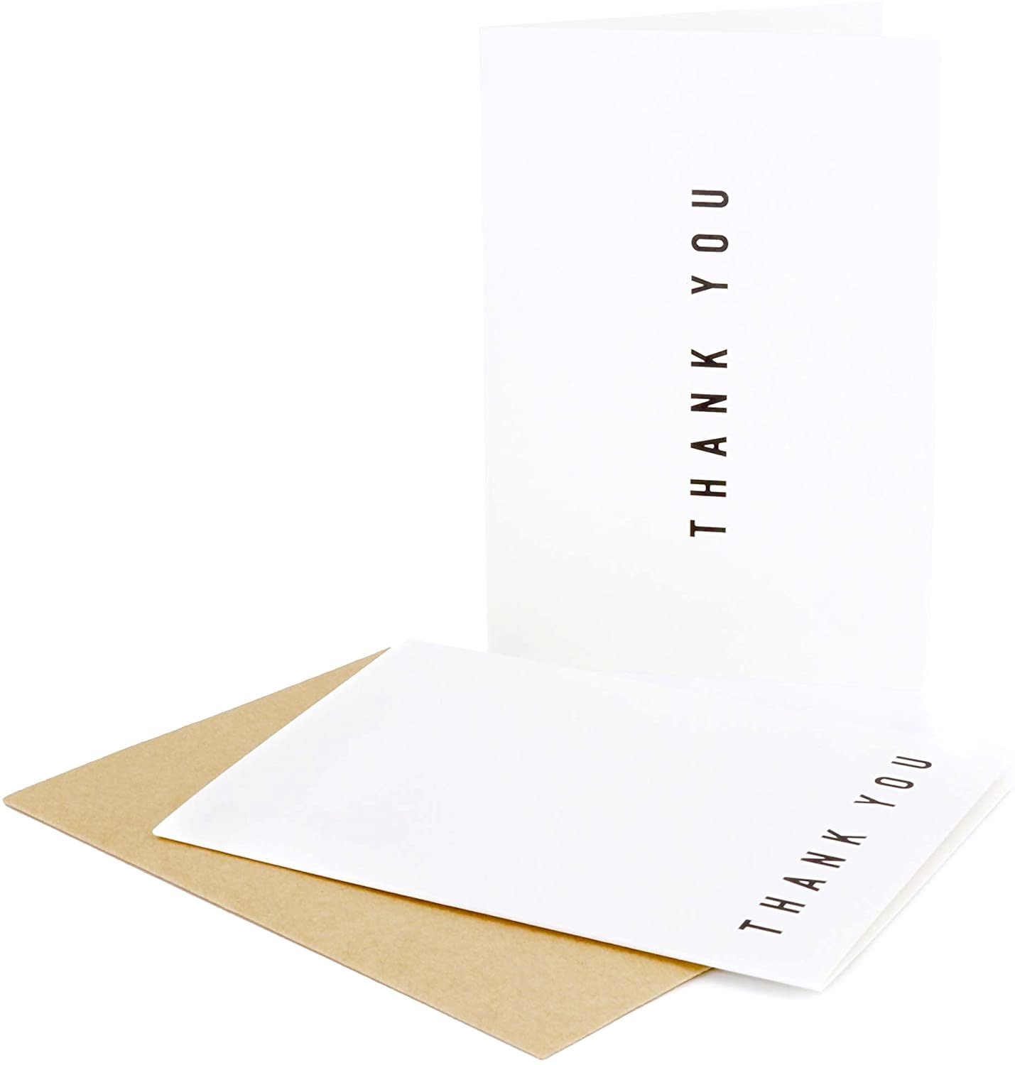 simple typographic wedding thank you cards