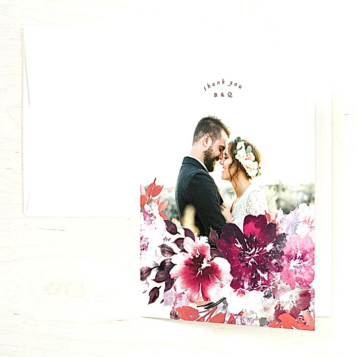 illustrated flower frame card