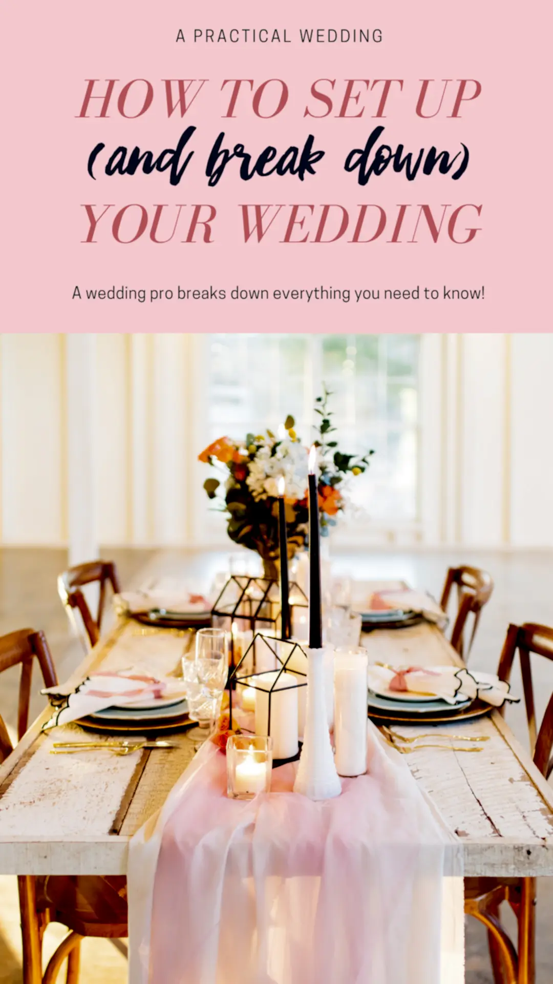 wedding set up and wedding breakdown graphic