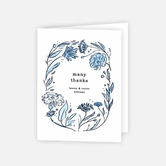 blue flower card