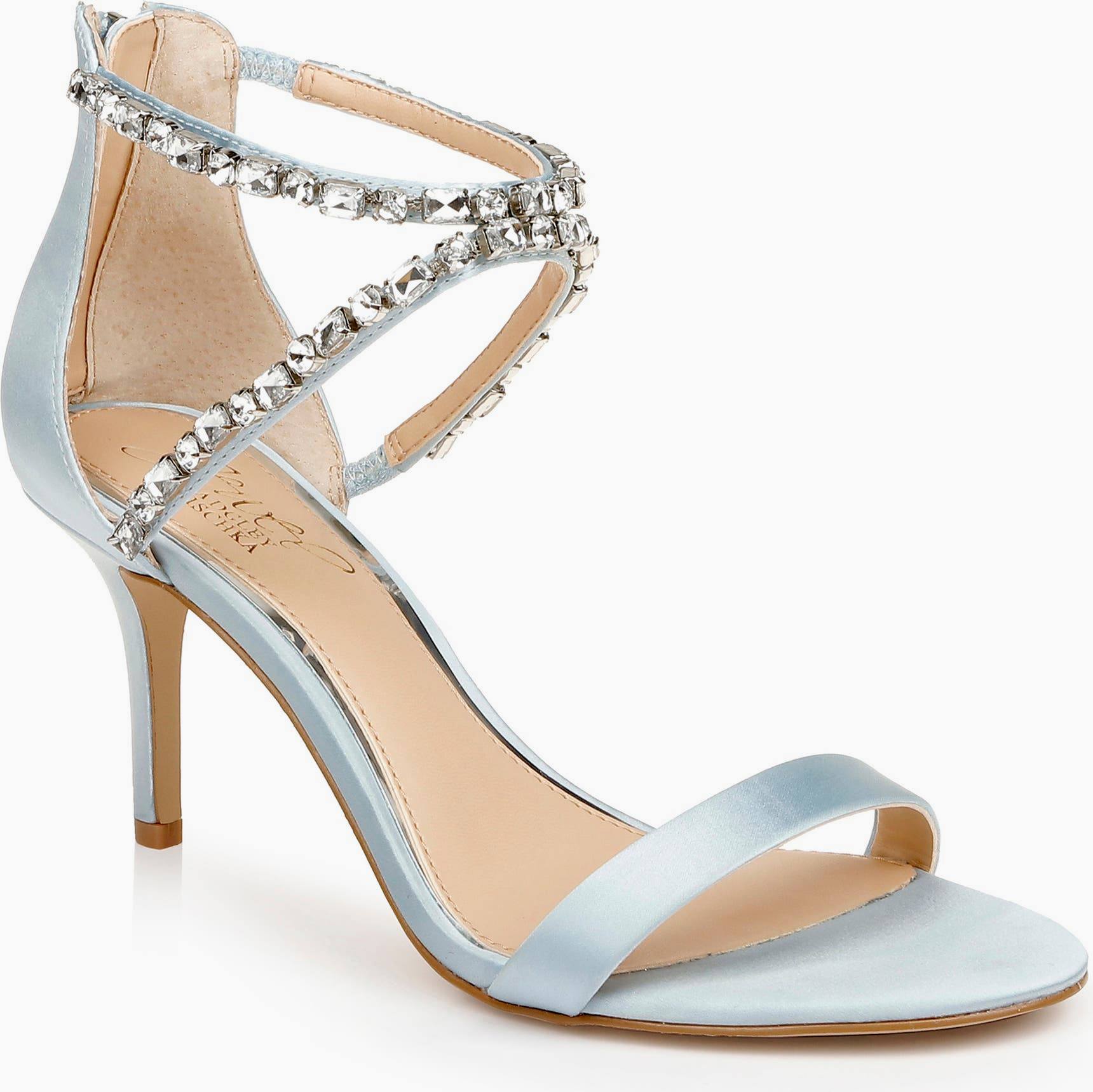 blue high heels