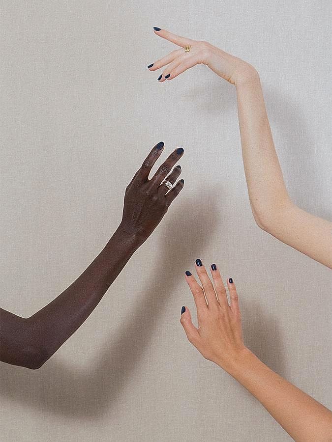 blue nail polish