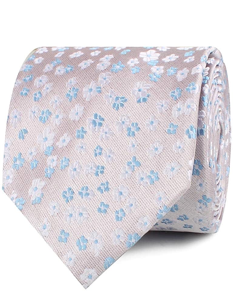 blue floral tie