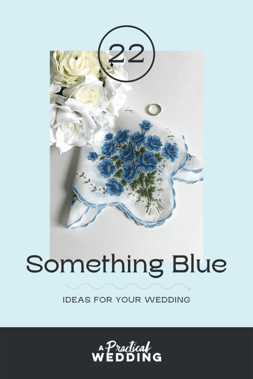 something blue ideas for your wedding graphic with blue handkerchief