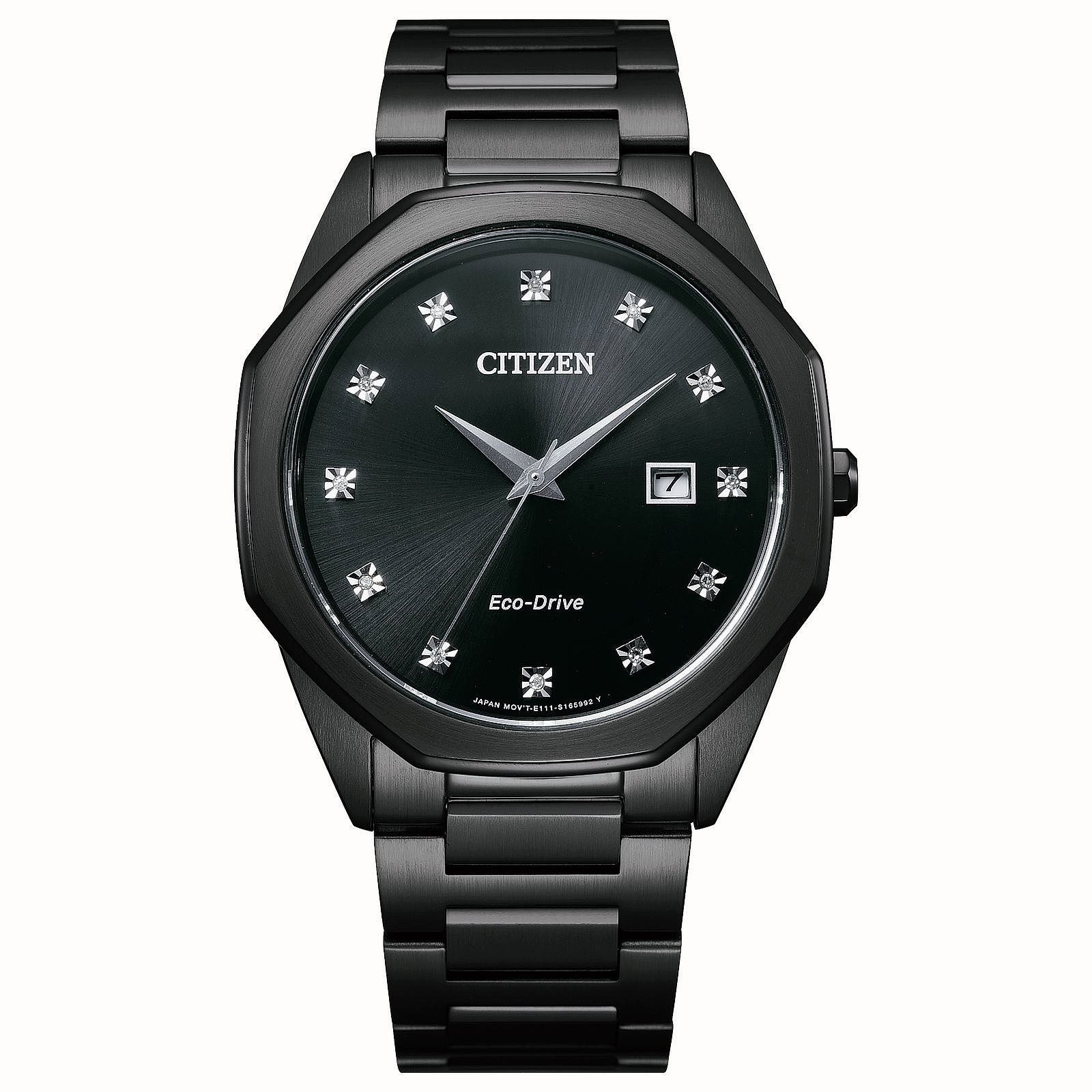 black watch with diamonds