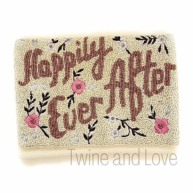 happily ever after beaded clutch