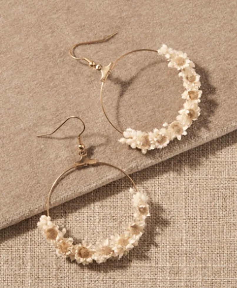 preserved flower earrings