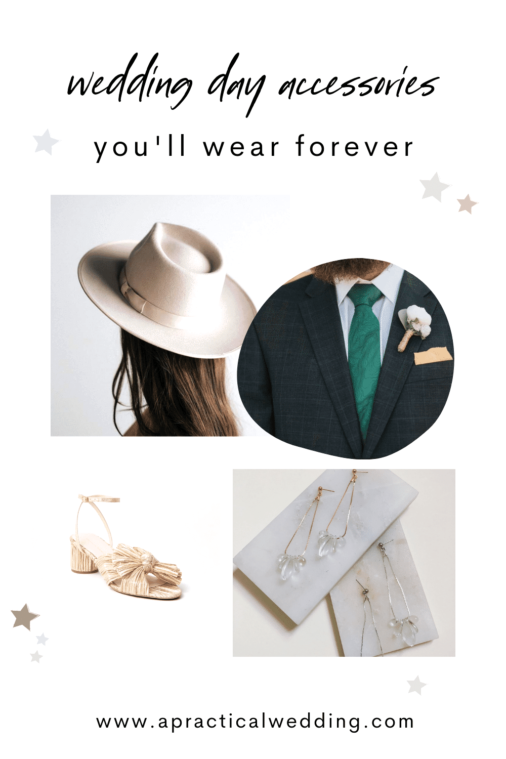 wedding accessories you'll wear forever pin graphic