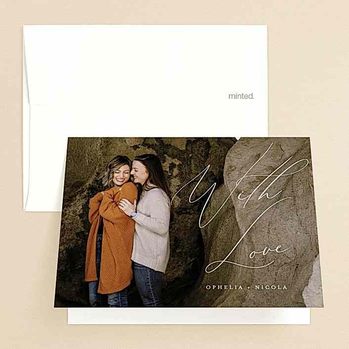 with love wedding thank you card